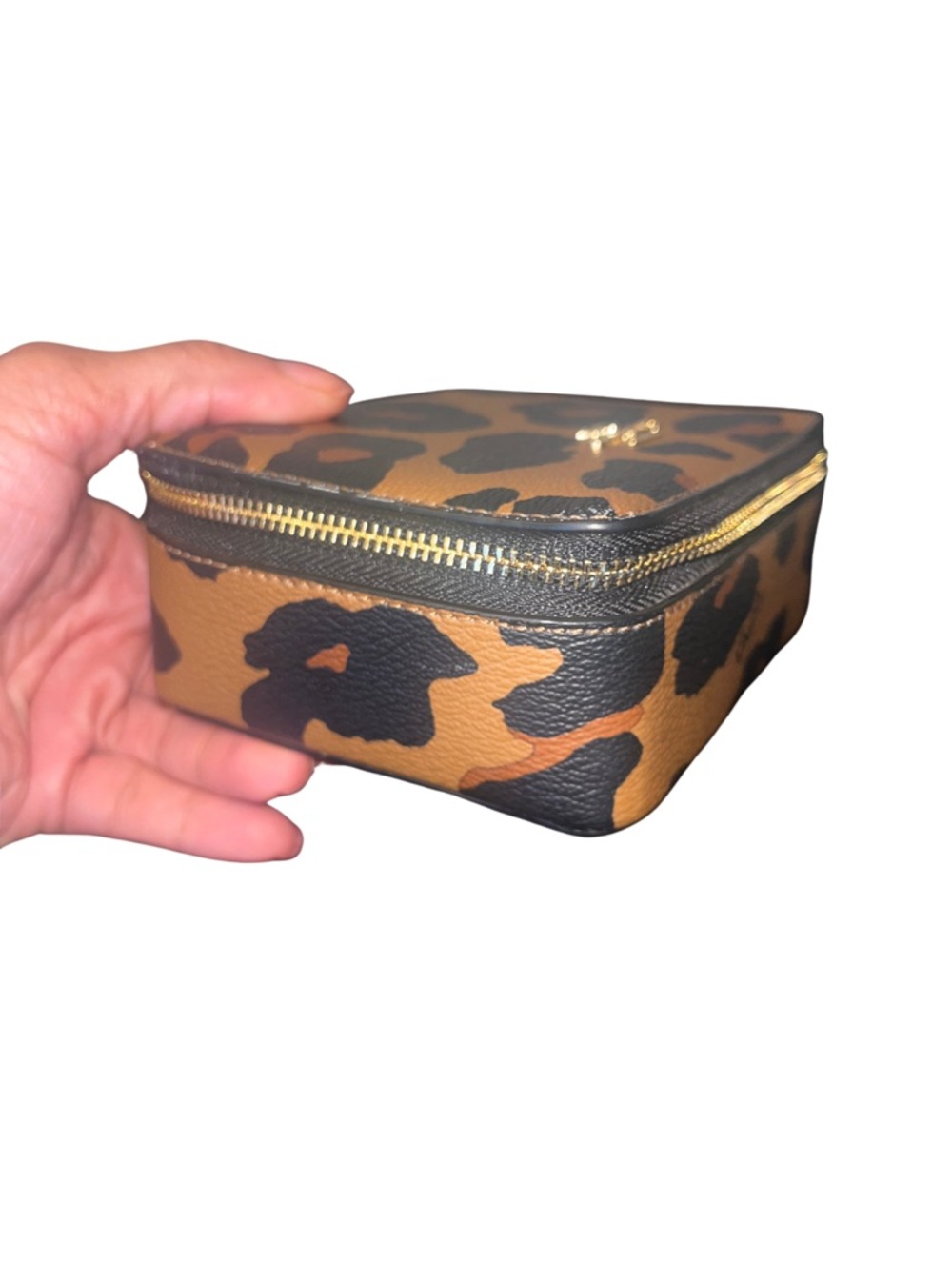 Coach  Leopard Print Leather Jewelry Case - Picture 5 of 11